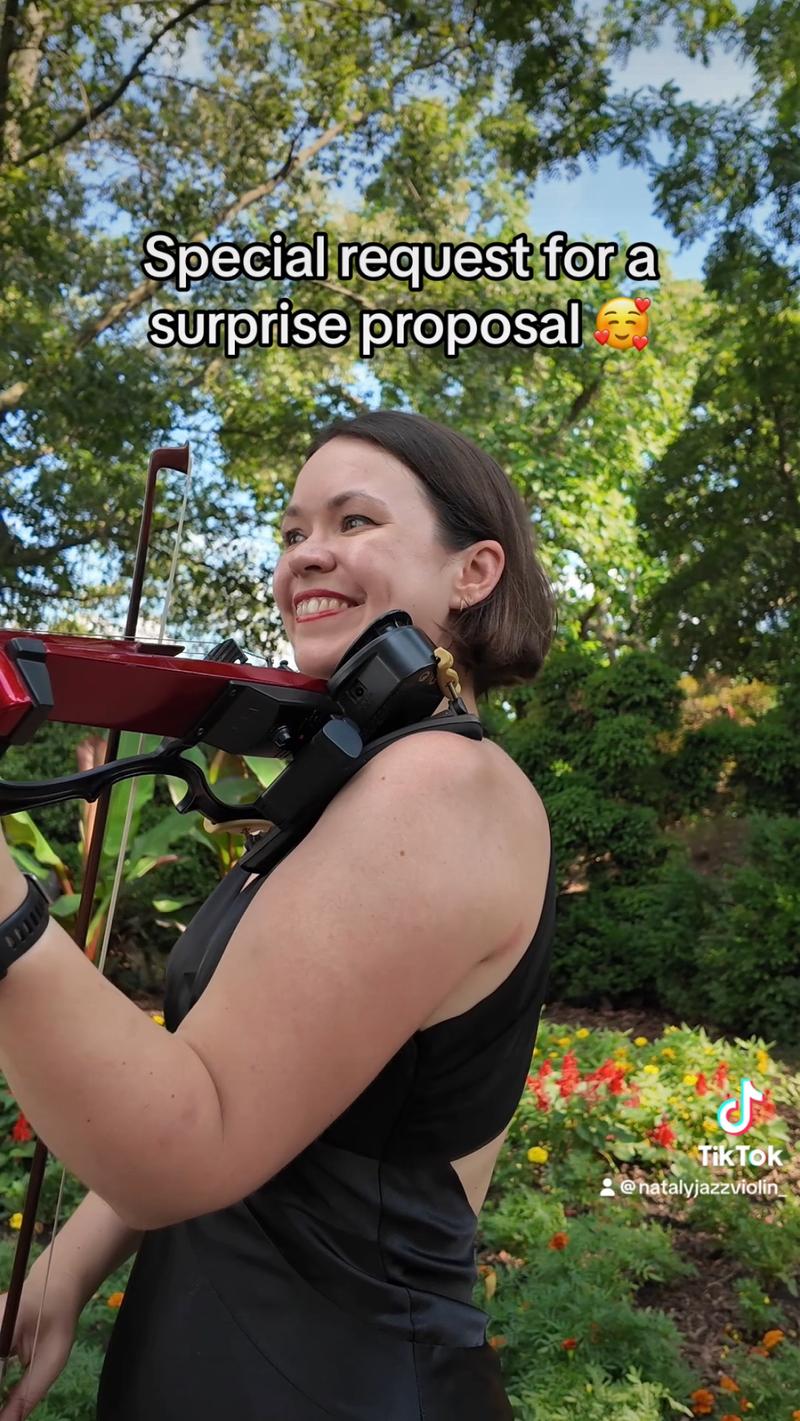 Wedding violinist creating a magical atmosphere